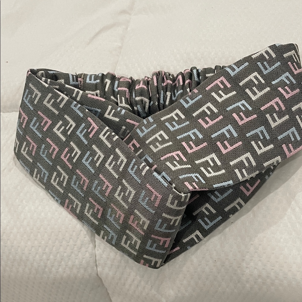 Fendi Multicolor Logo Pattern Headband